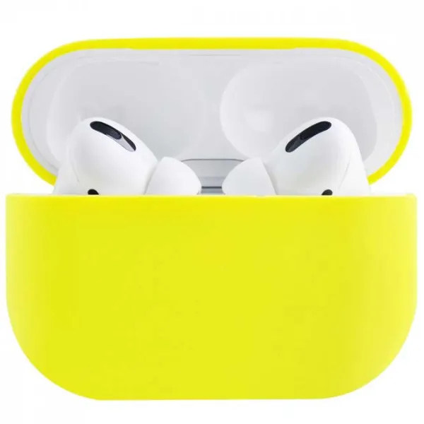 Husă pentru căști Apple AirPods Pro (Slim) Ncase/ Silicon/ Yellow photo 3 Husă pentru căști Apple AirPods Pro (Slim) Ncase/ Silicon/ Yellow photo 3