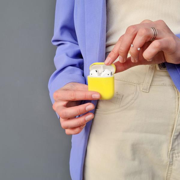 Husă pentru căști Apple AirPods 2 (80989-008) Ncase/ TPU/ Lemon photo 2