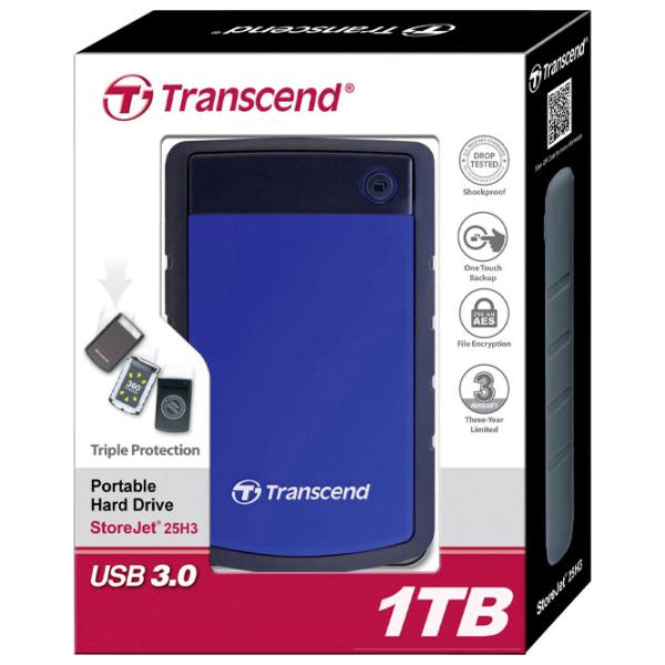 Внешний HDD HDD Transcend 25H3B 2 ТБ TS2TSJ25H3B/ Синий photo 6