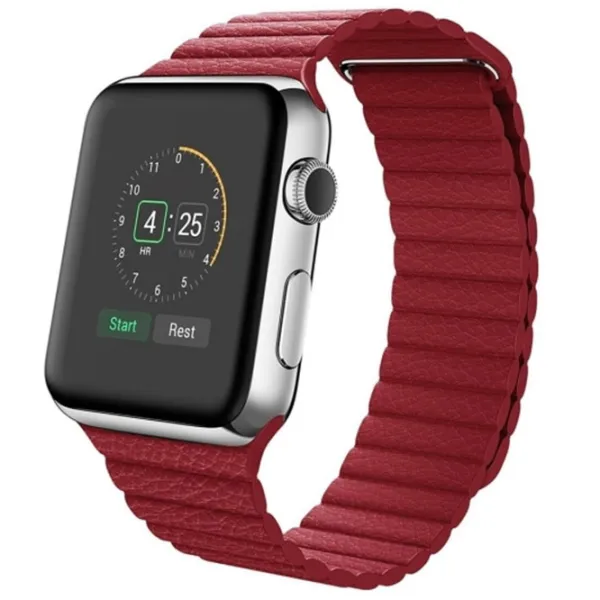 Ремень Apple Watch Loop Leather/ 38/ 40 мм/ Красный photo 2