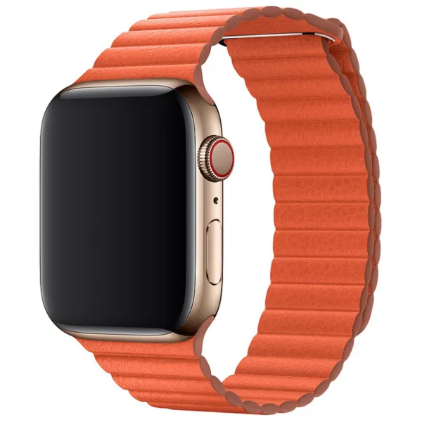Curelușă Apple Watch Loop Leather/ 38/ 40 mm/ Sunset Yellow photo 2