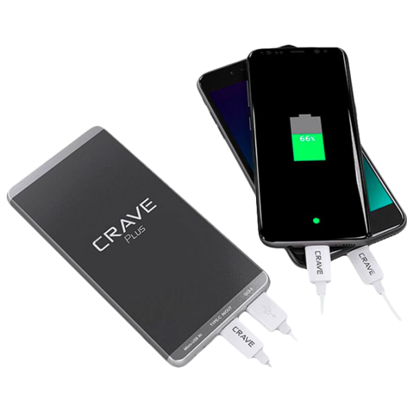 Power Bank CRAVE CRVPB10P1 10000 mAh/ Gray photo 2 Power Bank CRAVE CRVPB10P1 10000 mAh/ Gray photo 2