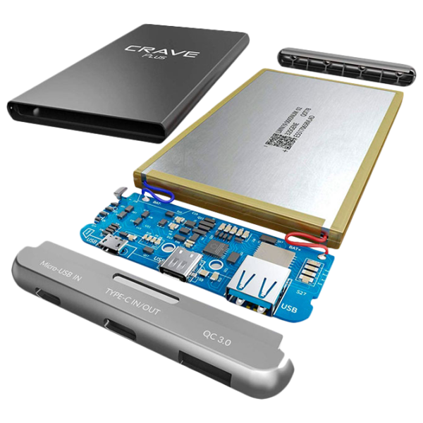Power Bank CRAVE CRVPB10P1 10000 mAh/ Gray photo 3 Power Bank CRAVE CRVPB10P1 10000 mAh/ Gray photo 3