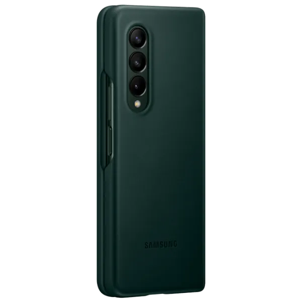 Husă pentru smartphone Samsung Galaxy Fold3 Samsung/ Back/ Piele/ Green photo 4