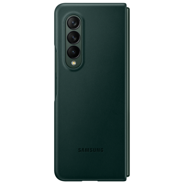 Husă pentru smartphone Samsung Galaxy Fold3 Samsung/ Back/ Piele/ Green photo 5