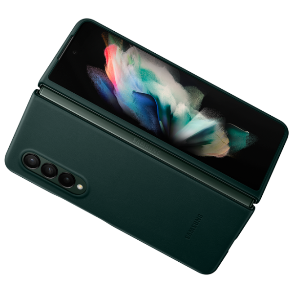 Husă pentru smartphone Samsung Galaxy Fold3 Samsung/ Back/ Piele/ Green photo 6