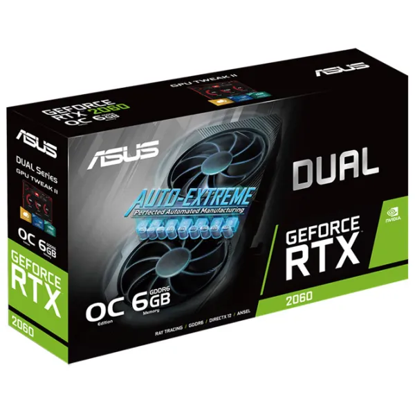 Placă video Asus GeForce RTX 2060 Dual EVO OC PCI Express x16 3.0 / 6 GB photo 7 Placă video Asus GeForce RTX 2060 Dual EVO OC PCI Express x16 3.0 / 6 GB photo 7