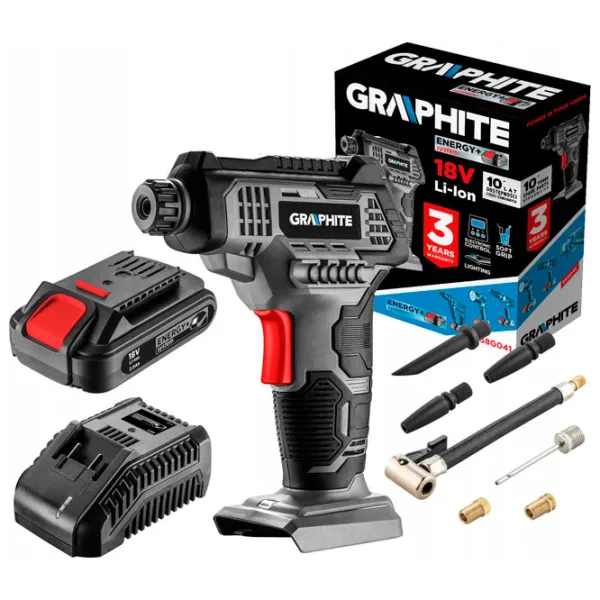 Компрессор Graphite 58G041 аккумуляторный photo 2 Компрессор Graphite 58G041 аккумуляторный photo 2