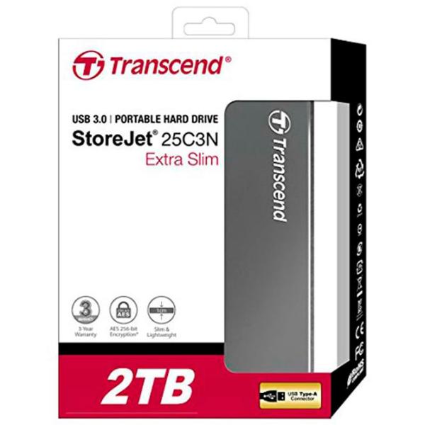 Внешний HDD HDD Transcend 25C3 2 ТБ TS2TSJ25C3N/ Серый photo 6