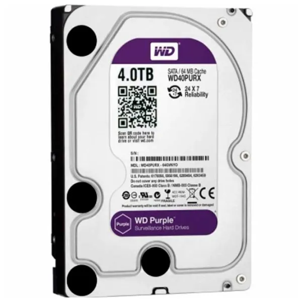 HDD Western Digital Surveillance 4 ТБ WD40PURZ/ Серебристый photo 2