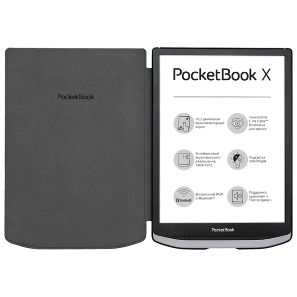 Husă pentru carte electronică Pocketbook X (HN-SL-PU-1040-DB-RU) 10.3"/ Black photo 3 Husă pentru carte electronică Pocketbook X (HN-SL-PU-1040-DB-RU) 10.3"/ Black photo 3