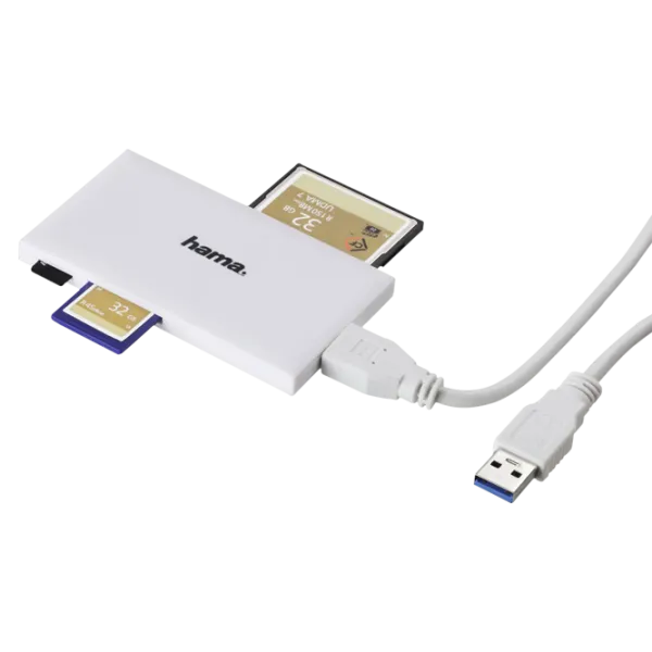Cititor de carduri Hama 181017 USB 3.0/ White photo 4