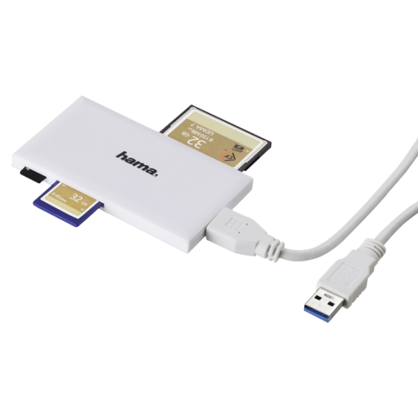 Cititor de carduri Hama 181017 USB 3.0/ White photo 4