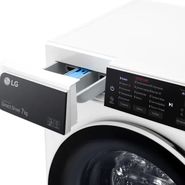 Стиральная машина LG F2T3HS0W Direct Drive/AI DD/Steam/6 Motion DD/7 кг/Белый photo 10 Стиральная машина LG F2T3HS0W Direct Drive/AI DD/Steam/6 Motion DD/7 кг/Белый photo 10