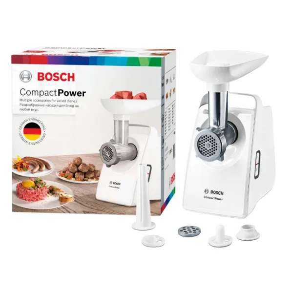Mașină de tocat carne Bosch MFW3520W 1500 W/ 1.8 kg/ min/ White photo 2