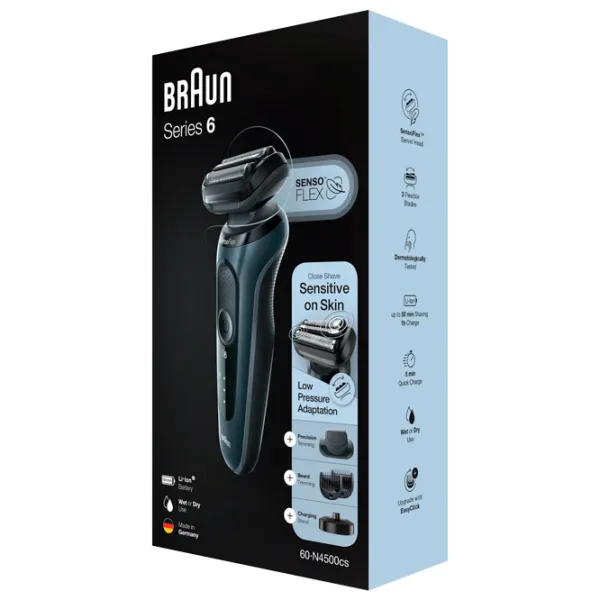 Aparat de ras electric Braun Series 6 60-N4500cs Black  photo 3