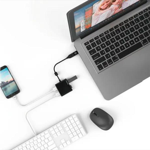 Adaptor Hub Pazzimo BD117604 USB Type-A/ Black photo 5