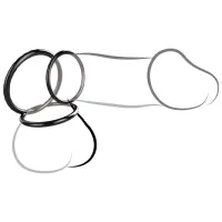Inele pentru penis C-Ringz Silicone 3-Ring Termoelastoplast/ Black photo 2