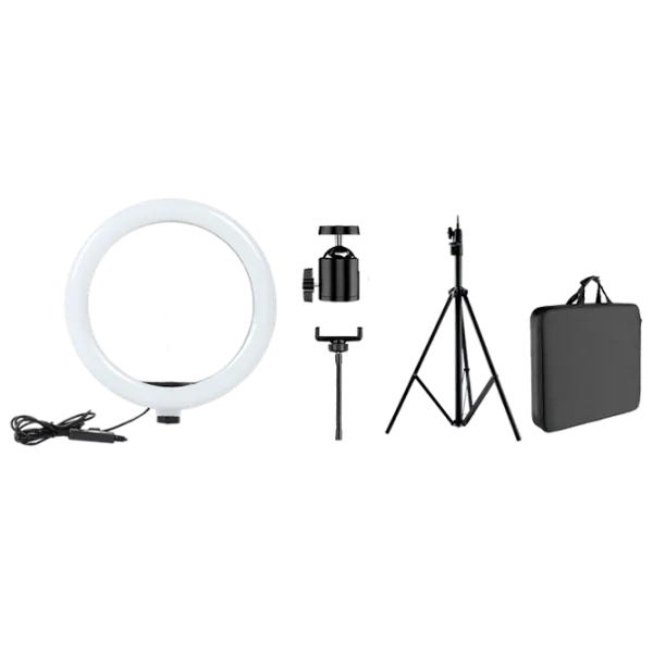 Штатив с круглой лампой Vidlok Selfie Ring Light 304 мм Черный photo 2