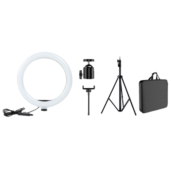 Штатив с круглой лампой Vidlok Selfie Ring Light 304 мм Черный photo 2