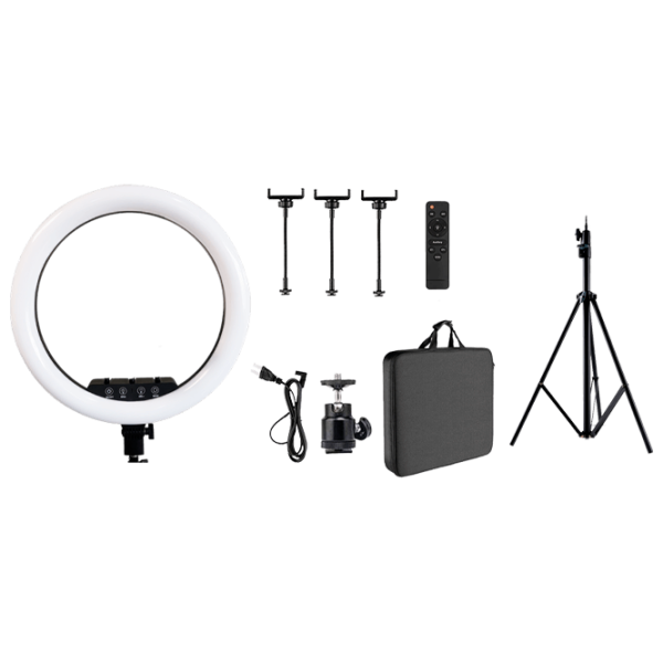 Trepied cu lampă Vidlok Selfie Ring Light 457 mm Black photo 3