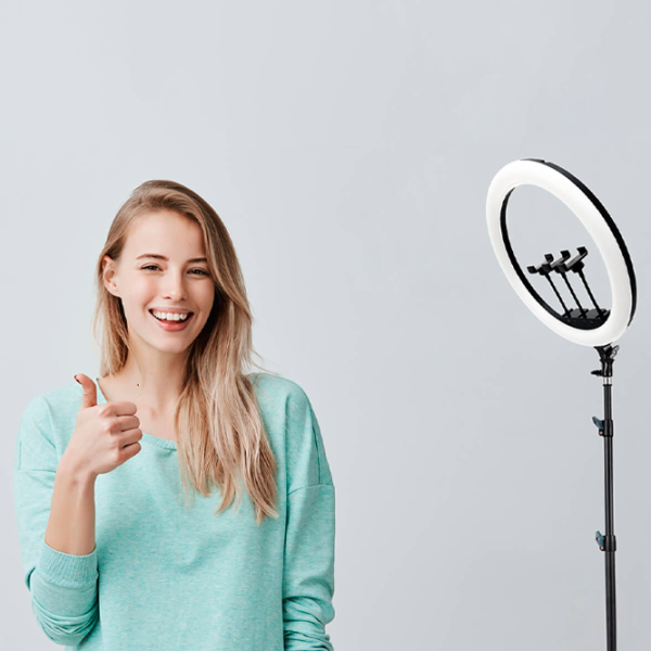 Trepied cu lampă Vidlok Selfie Ring Light 457 mm Black photo 4