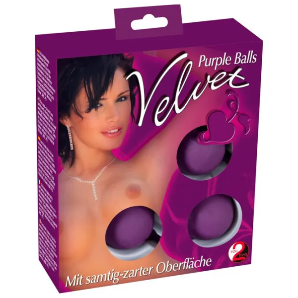Вагинальные шарики Velvet Balls (3шарика) Фиолетовый photo 2