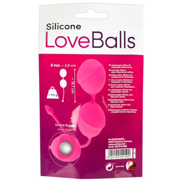 Вагинальные шарики You2Toys Silicone Love Balls (2шарика) Розовый photo 5 Вагинальные шарики You2Toys Silicone Love Balls (2шарика) Розовый photo 5