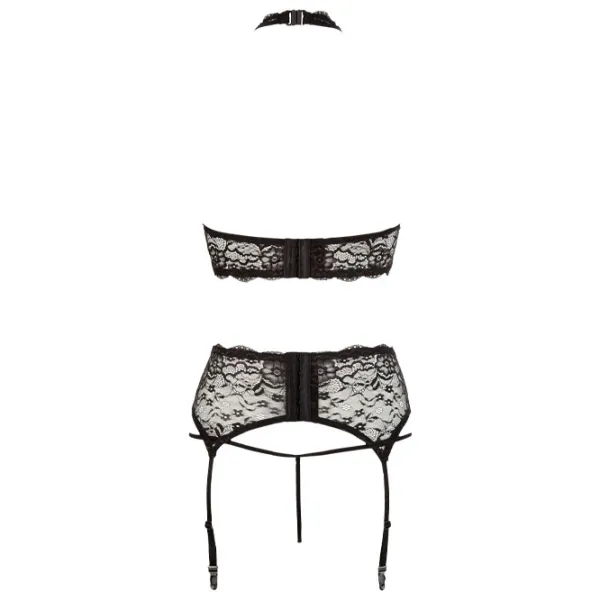 Комплект нижнего белья Cottelli Cotelli Lace Suspender (S) Черный photo 2 Комплект нижнего белья Cottelli Cotelli Lace Suspender (S) Черный photo 2