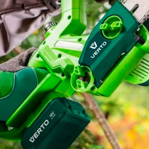 Fierăstrău cu lanţ Verto 52G585-0 cu acumulator/ Green photo 4