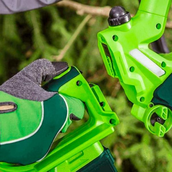 Fierăstrău cu lanţ Verto 52G585-0 cu acumulator/ Green photo 5