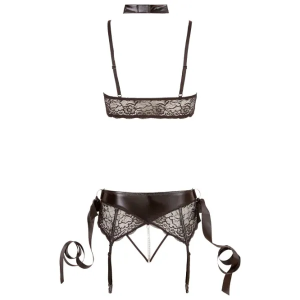 Комплект нижнего белья Cottelli Bra Set for Bondage Games (S) Черный photo 2