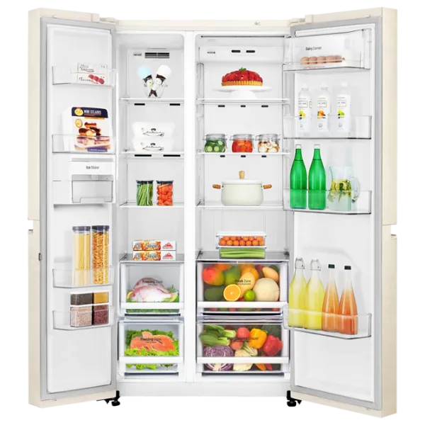 Frigider LG GC-B247SEDC Side by Side 626 l / 179 cm / Beige photo 5