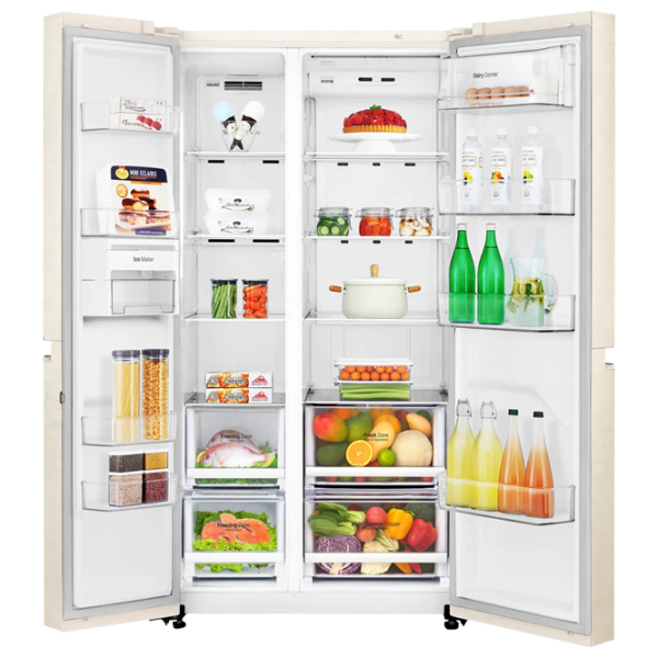 Frigider LG GC-B247SEDC Side by Side 626 l / 179 cm / Beige photo 5