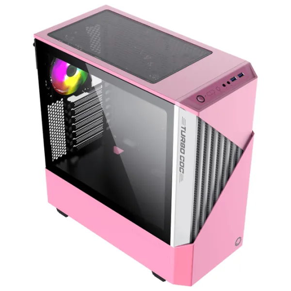 Корпус Gamemax Contac COC Mid Tower / Розовый Серый photo 5