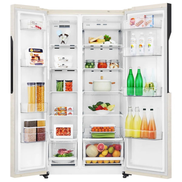 Frigider LG GC-B247JEDV Side by Side 613 l / 179 cm / Beige photo 7