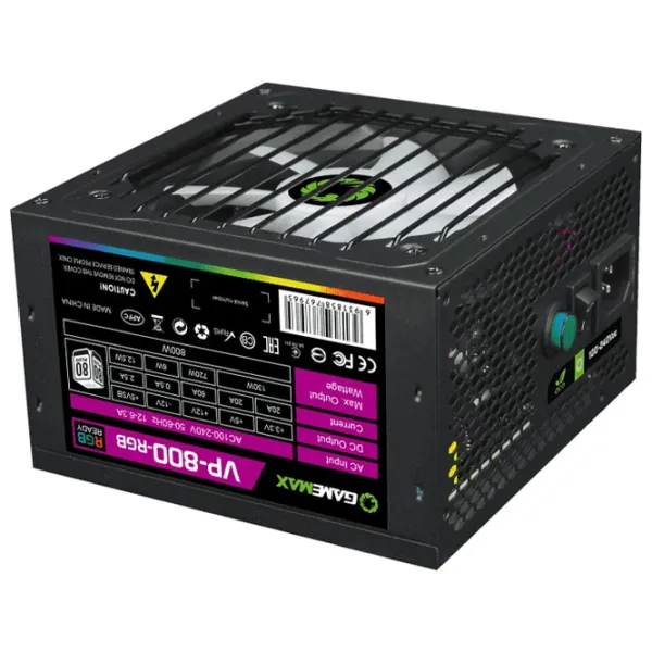 Sursă de alimentare Gamemax VP-800-RGB 80+ Bronze/ 800 W photo 3 Sursă de alimentare Gamemax VP-800-RGB 80+ Bronze/ 800 W photo 3
