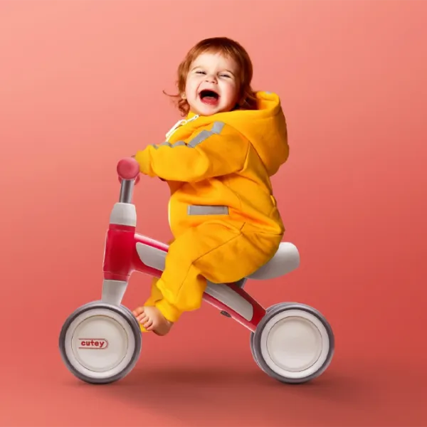 Трехколесный беговел Qplay Cutey 12" Металл/ Розовый Белый photo 10