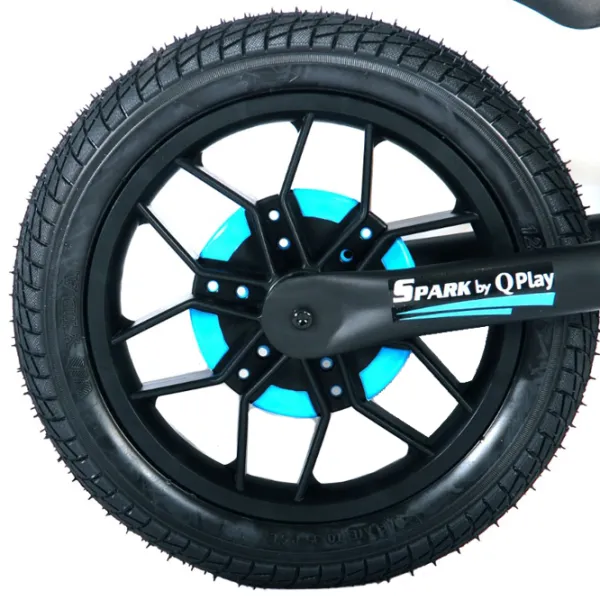 Беговел Qplay Spark 12" Сталь/ Синий Черный photo 3