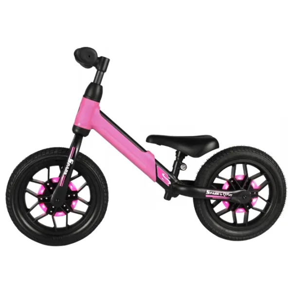 Bicicletă fără pedale Qplay Spark 12" Oțel/ Pink Black photo 2