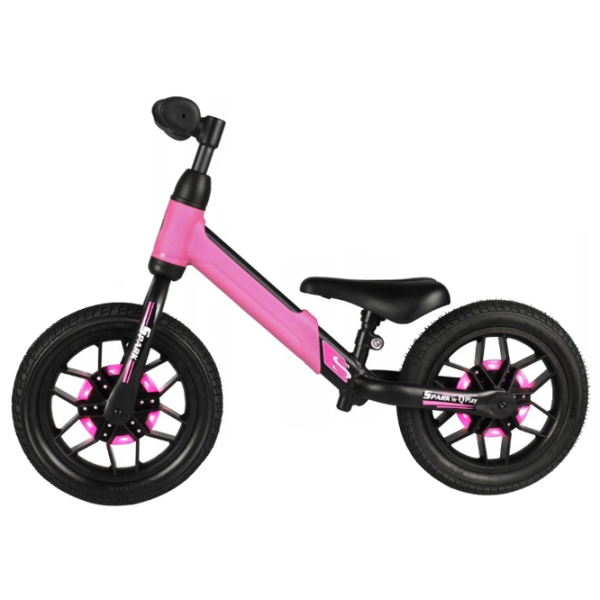 Bicicletă fără pedale Qplay Spark 12" Oțel/ Pink Black photo 2