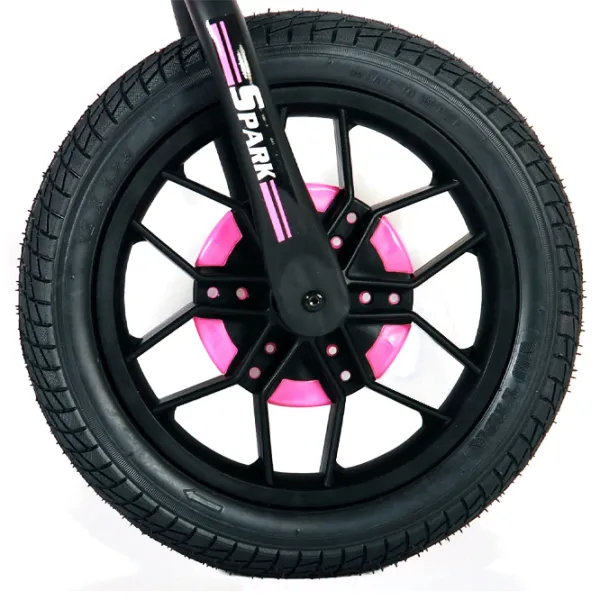 Bicicletă fără pedale Qplay Spark 12" Oțel/ Pink Black photo 3