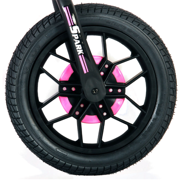Bicicletă fără pedale Qplay Spark 12" Oțel/ Pink Black photo 3