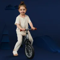 Беговел Qplay Racer 12" Алюминий/ Серый Белый photo 4