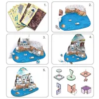 Пазл 3D CubicFun Santorini Island 6+/ Количество деталей: 129 photo 4