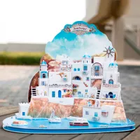Пазл 3D CubicFun Santorini Island 6+/ Количество деталей: 129 photo 6
