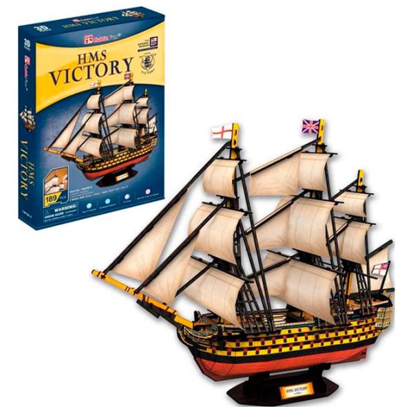 Пазл 3D CubicFun HMS Victory 6+/ Количество деталей: 189 photo 5