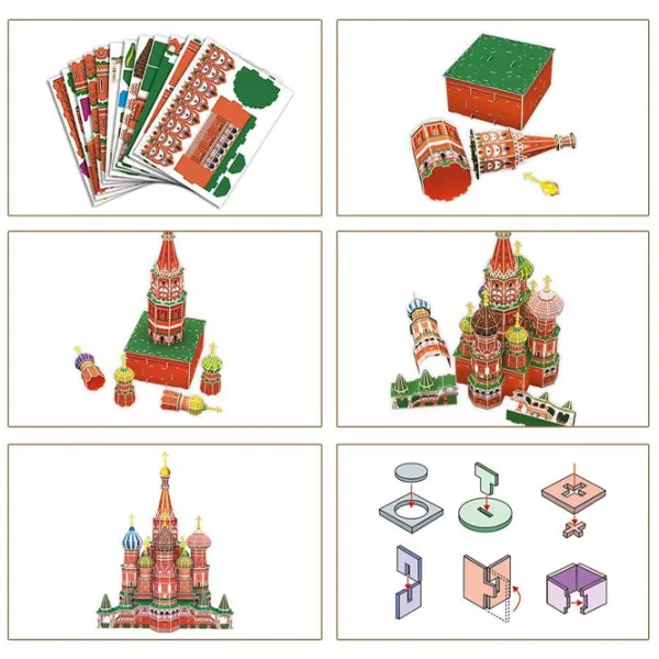 Пазл 3D CubicFun St. Basils Cathedral 6+/ Количество деталей: 214 photo 5