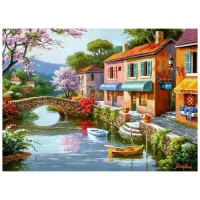 Puzzle 2D Anatolian Quaint Village Shops 12+/ Numărul de piese: 1000 photo 2