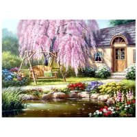 Пазл 2D Anatolian Cherry Blossom Cottage 12+/ Количество деталей: 1000 photo 2